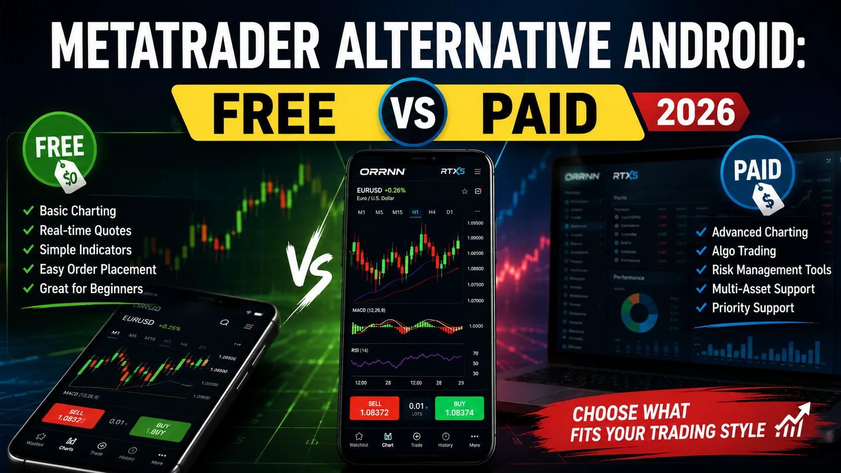 MetaTrader Alternative Android: Free vs Paid 2026